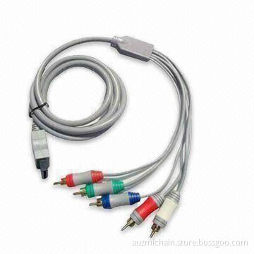 AV Cable for Wii, Various Colors are Available, Supports 1,080i/720p HDTV System